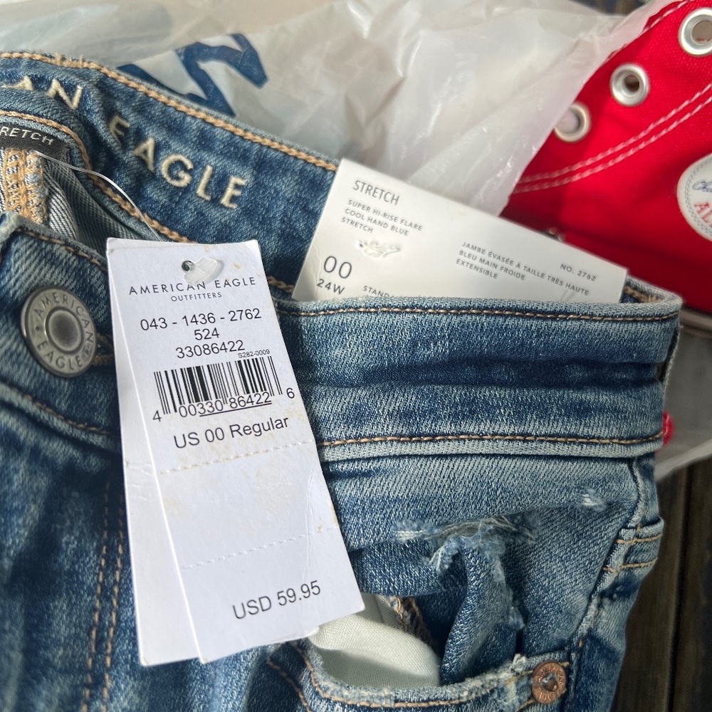 American Eagle jeans girls size 00 (24) NWT